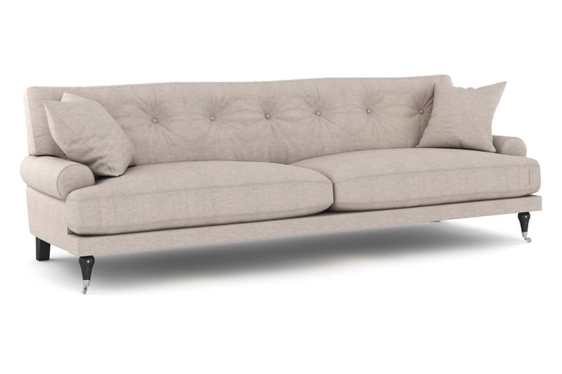 Andrew Soffgrupp 3-sits + 2-sits Soffa + Fåtölj + Fotpall i Tyg - Beige - Möbler - Vardagsrum - Soffgrupper - Howard soffgrupp