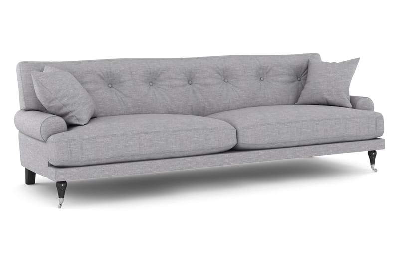 Andrew Soffgrupp 3-sits + 2-sits Soffa + Fåtölj + Fotpall i Tyg - Grå - Möbler - Vardagsrum - Soffgrupper - Howard soffgrupp