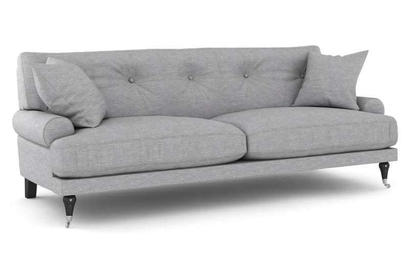 Andrew Soffgrupp 3-sits + 2-sits Soffa + Fåtölj + Fotpall i Tyg - Grå - Möbler - Vardagsrum - Soffgrupper - Howard soffgrupp