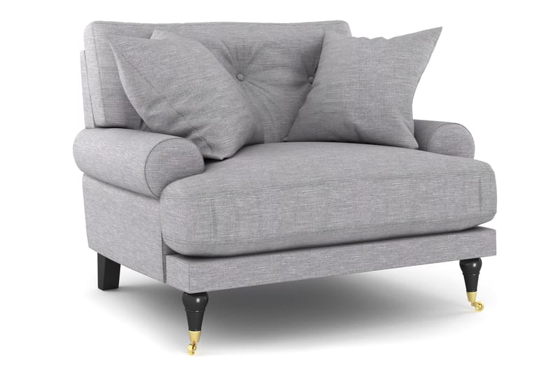 Andrew Soffgrupp 3-sits + 2-sits Soffa + Fåtölj + Fotpall i Tyg - Grå - Möbler - Vardagsrum - Soffgrupper - Howard soffgrupp