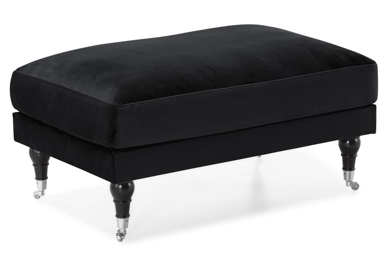 Andrew Soffgrupp 3-sits Soffa + Fåtölj + Fotpall i Sammet - Svart - Möbler - Vardagsrum - Soffgrupper - Howard soffgrupp