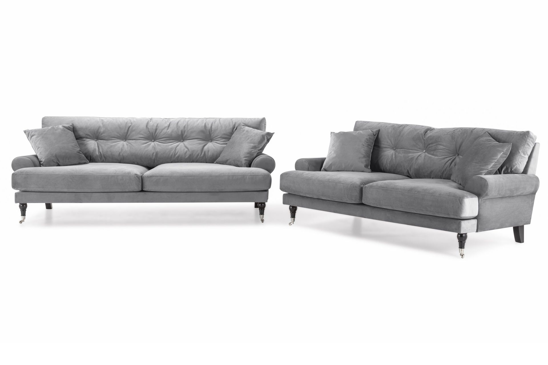 Andrew Soffgrupp 3+2 Sammet - Ljusgr&aring;