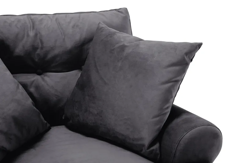 Andrew Soffgrupp 3+2 Sammet - Mörkgrå - Möbler - Vardagsrum - Soffgrupper - Howard soffgrupp