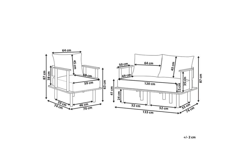 Soffgrupp Asker Grönt, ljust trä - Grönt, ljust trä - Möbler - Vardagsrum - Soffgrupper