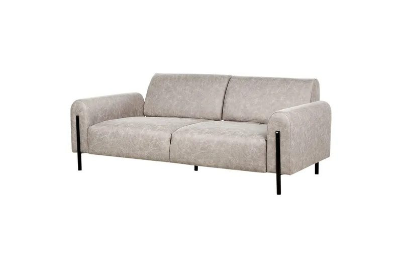 Soffgrupp Askim Grå/svart, Polyester - Grå - Möbler - Vardagsrum - Soffgrupper