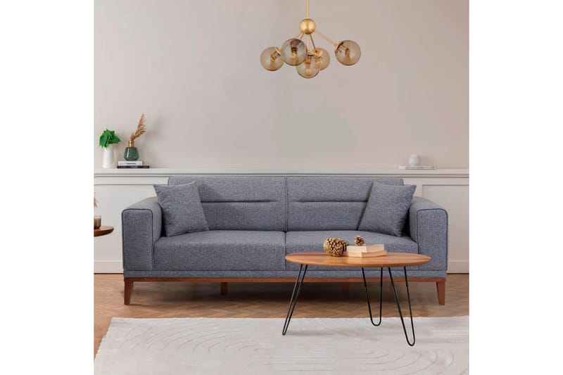 Casavilla Soffgrupp 3-sits Soffa + Fåtölj Mörkgrå - Möbler - Vardagsrum - Soffgrupper
