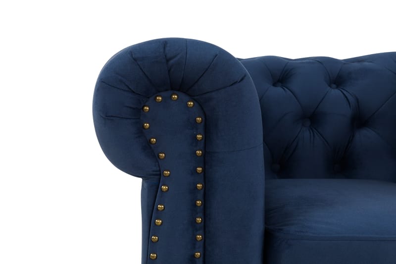 CHESTERFIELD LUX Soffgrupp 2-sits+Fåtölj+Fotpall Sammet - Möbler - Vardagsrum - Soffgrupper - Howard soffgrupp