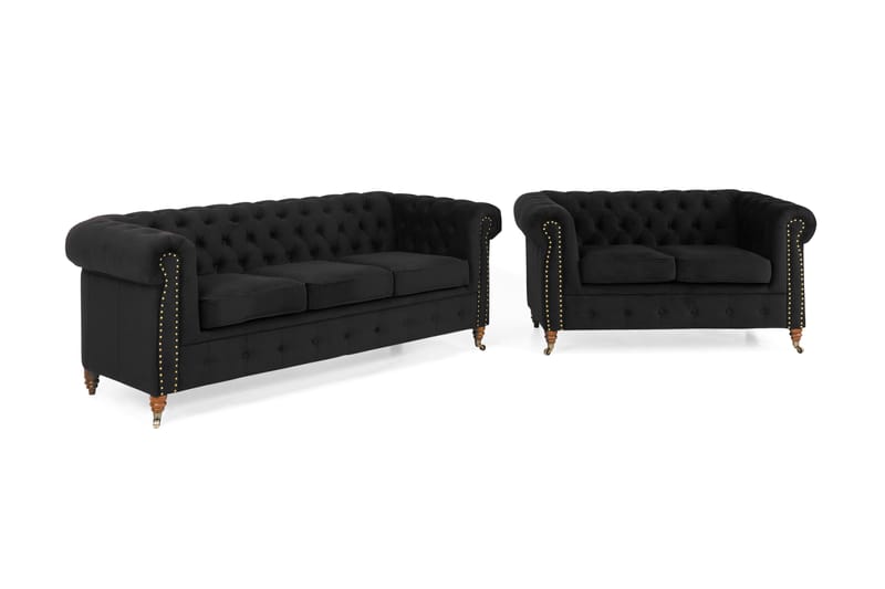 CHESTERFIELD LUX Soffgrupp 3-sits+2-sits Sammet - Howard soffgrupp - Soffgrupper