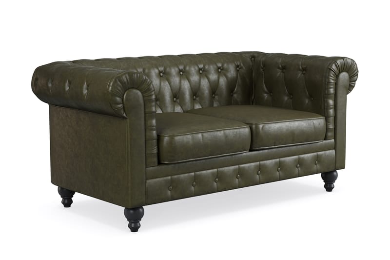 Chesterfield Lyx Soffgrupp 3-sits+2-sits+Fåtölj - Grön - Möbler - Vardagsrum - Soffgrupper - Chesterfield soffgrupp