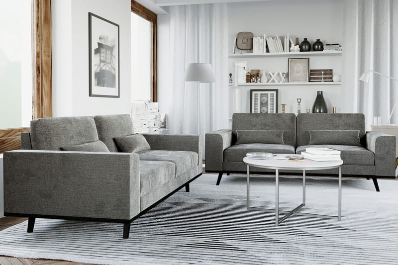 Copenhagen Soffgrupp 3-sits + 2-sits Sammetssoffa - Mörkgrå - Möbler - Vardagsrum - Soffgrupper - Howard soffgrupp
