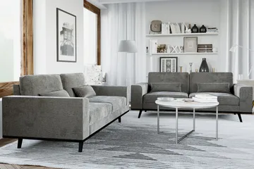 Copenhagen Soffgrupp 3-sits + 2-sits Sammetssoffa - Mörkgrå - Möbler - Vardagsrum - Soffgrupper - Howard soffgrupp