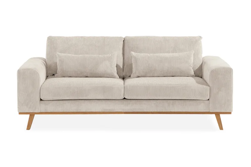 Copenhagen Soffgrupp 3-sits + 2-sits Soffa + Fåtölj + Fotpall i Manchester - Beige - Möbler - Vardagsrum - Soffgrupper