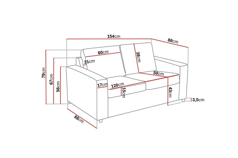 Crazy Soffgrupp 3-sits + 2-sits Tygsoffa - Antracit - Möbler - Vardagsrum - Soffgrupper