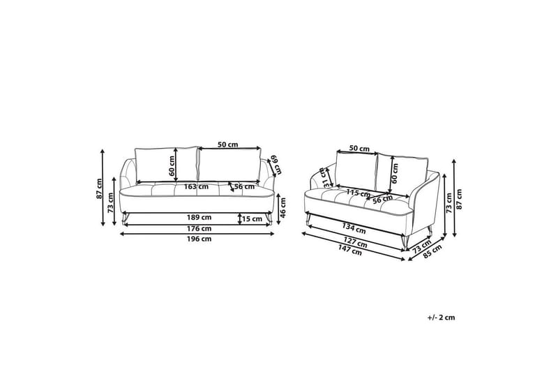 Soffgrupp Hobro Grå/svart - Grå/svart - Möbler - Vardagsrum - Soffgrupper