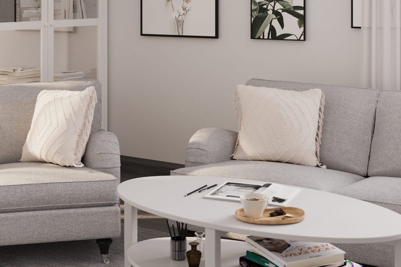 Howard Classic Soffgrupp 2-sits + Liten 2-sits Soffa + Fåtölj + Fotpall i Tyg - Grå - Möbler - Vardagsrum - Soffgrupper - Howard soffgrupp