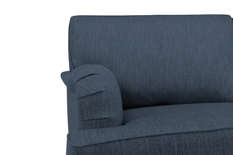 Howard Classic Soffgrupp 2-sits Soffa + Fåtölj + Fotpall i Tyg - Blå - Möbler - Vardagsrum - Soffgrupper - Chesterfield soffgrupp