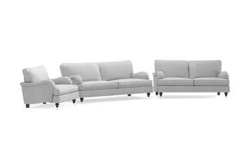 Howard Classic Soffgrupp 3-sits + 2-sits Soffa + Fåtölj i Tyg - Grå - Möbler - Vardagsrum - Soffgrupper - Howard soffgrupp
