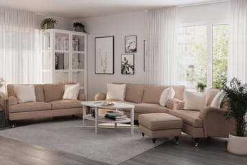 Howard Classic Soffgrupp 3-sits + 2-sits Soffa + Fåtölj i Tyg - Mörkbeige - Möbler - Vardagsrum - Soffgrupper - Howard soffgrupp