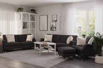 Howard Classic Soffgrupp 3-sits + 2-sits Soffa + Fåtölj i Tyg - Mörkgrå - Möbler - Vardagsrum - Soffgrupper - Howard soffgrupp