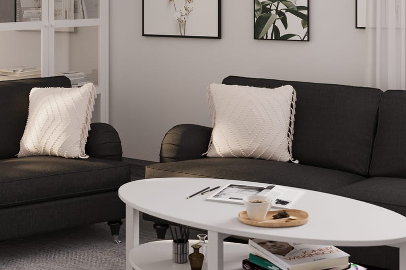 Howard Classic Soffgrupp 3-sits + 2-sits Soffa + Fåtölj i Tyg - Mörkgrå - Möbler - Vardagsrum - Soffgrupper - Howard soffgrupp