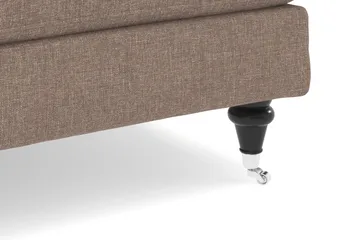 Howard Classic Soffgrupp 3-sits Soffa + Fåtölj + Fotpall i Tyg - Mörkbeige - Möbler - Vardagsrum - Soffgrupper - Howard soffgrupp