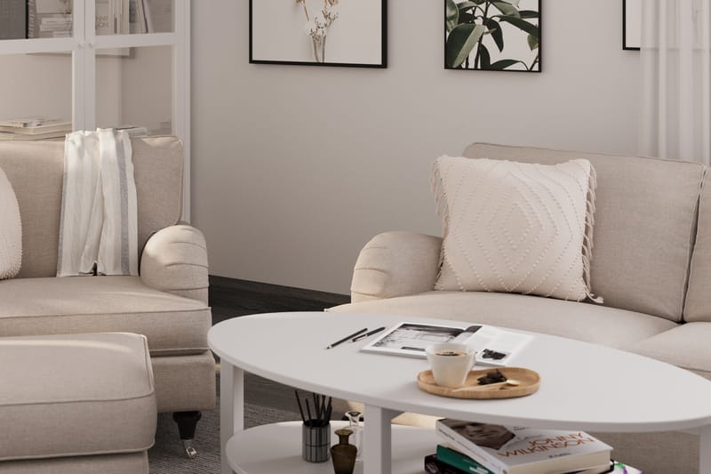 Howard Classic Soffgrupp 3-sits Soffa + Fåtölj i Tyg - Beige - Möbler - Vardagsrum - Soffgrupper - Howard soffgrupp