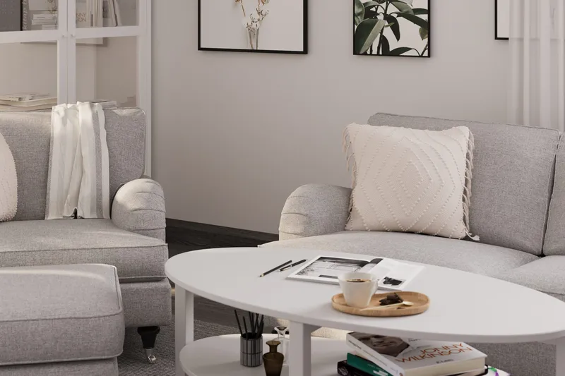 Howard Classic Soffgrupp 3-sits Soffa + Fåtölj i Tyg - Grå - Möbler - Vardagsrum - Soffgrupper - Howard soffgrupp