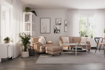 Howard Classic Soffgrupp 3-sits Soffa + Fåtölj i Tyg - Mörkbeige - Möbler - Vardagsrum - Soffgrupper - Howard soffgrupp