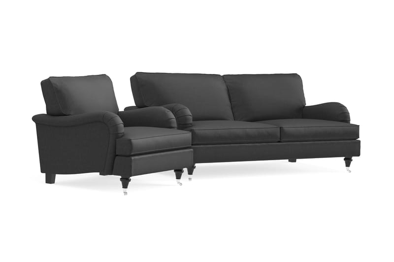 Howard Classic Soffgrupp 3-sits Soffa + Fåtölj i Tyg - Mörkgrå - Möbler - Vardagsrum - Soffgrupper - Howard soffgrupp