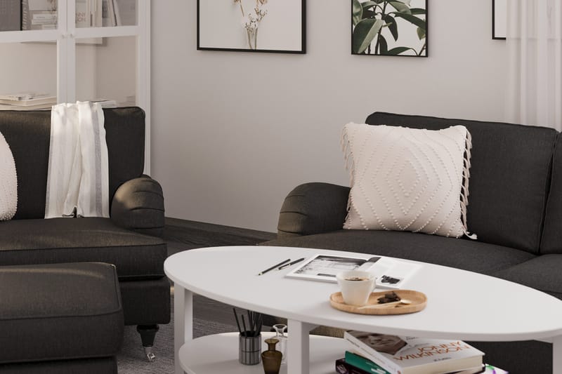 Howard Classic Soffgrupp 3-sits Soffa + Fåtölj i Tyg - Mörkgrå - Möbler - Vardagsrum - Soffgrupper - Howard soffgrupp