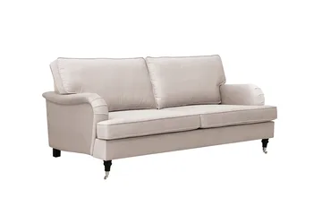 Howard Classic Soffgrupp 3-Sits Soffa och Fåtölj i Sammet - Beige - Möbler - Vardagsrum - Soffgrupper - Howard soffgrupp