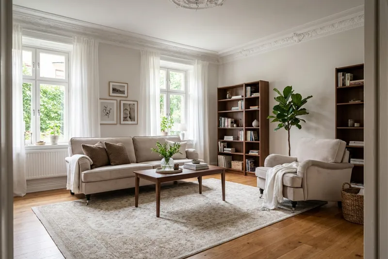 Howard Classic Soffgrupp 3-Sits Soffa och Fåtölj i Sammet - Beige - Möbler - Vardagsrum - Soffgrupper - Howard soffgrupp