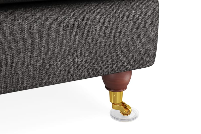 Howard Lyx 4-sits Tygsoffa + Fotpall - Mörkgrå - Möbler - Vardagsrum - Soffgrupper - Howard soffgrupp