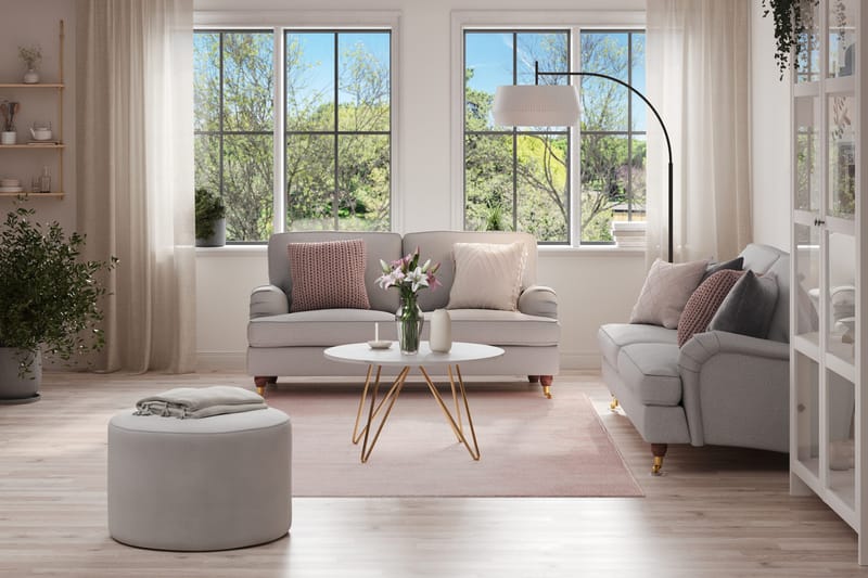 Howard Lyx Soffgrupp 3-sits + 2-sits Tygsoffa - Ljusgrå - Möbler - Vardagsrum - Soffgrupper - Howard soffgrupp