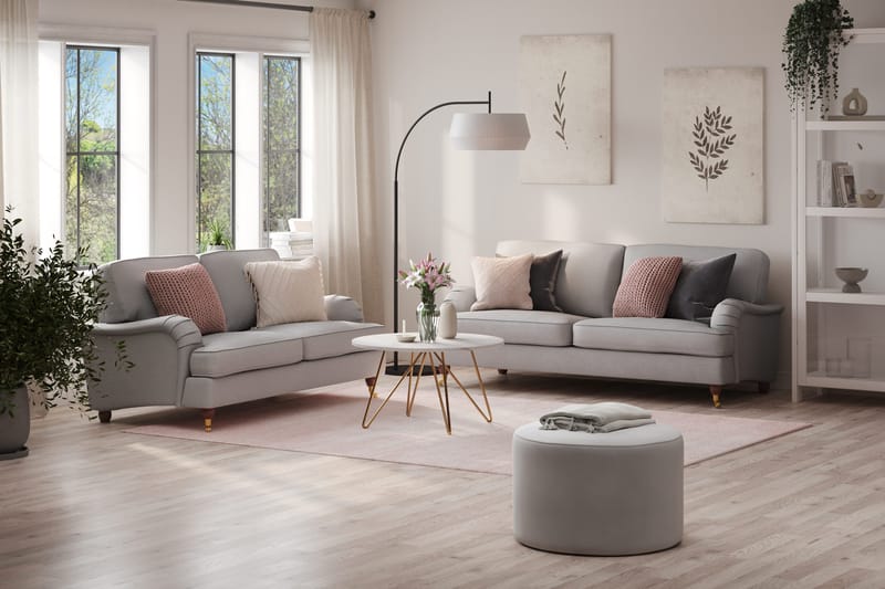 Howard Lyx Soffgrupp 3-sits + 2-sits Tygsoffa - Ljusgrå - Möbler - Vardagsrum - Soffgrupper - Howard soffgrupp