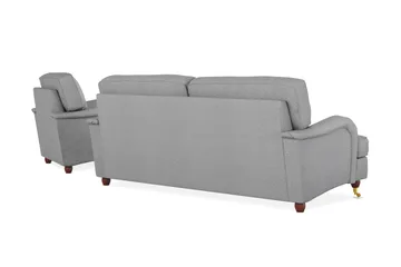 Howard Lyx Soffgrupp 3-sits Soffa + Divanfåtölj i Tyg - Ljusgrå - Möbler - Vardagsrum - Soffgrupper - Howard soffgrupp