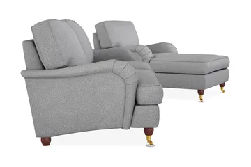 Howard Lyx Soffgrupp 3-sits Soffa + Divanfåtölj i Tyg - Ljusgrå - Möbler - Vardagsrum - Soffgrupper - Howard soffgrupp