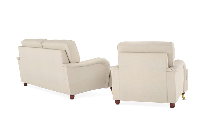 Howard Lyx Soffgrupp 3-sits Soffa + Fåtölj i Tyg - Beige - Möbler - Vardagsrum - Soffgrupper - Howard soffgrupp