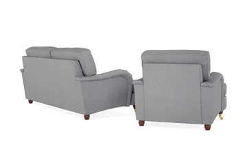 Howard Lyx Soffgrupp 3-sits Soffa + Fåtölj i Tyg - Ljusgrå - Möbler - Vardagsrum - Soffgrupper - Howard soffgrupp