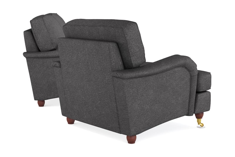 Howard Lyx Soffgrupp 3-sits Soffa + Fåtölj i Tyg - Mörkgrå - Möbler - Vardagsrum - Soffgrupper - Howard soffgrupp