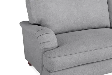 Howard Lyx Soffgrupp 4-sits + 3-sits Soffa + Fåtölj + Fotpall i Tyg - Ljusgrå - Möbler - Vardagsrum - Soffgrupper - Howard soffgrupp