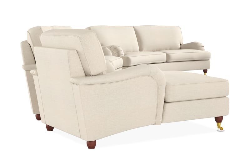 Howard Lyx Soffgrupp 4-sits + 3-sits Svängd Soffa + Divanfåtölj i Tyg - Beige - Möbler - Vardagsrum - Soffgrupper - Howard soffgrupp