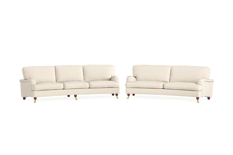 Howard Lyx Soffgrupp Svängd 4-sits + 3-sits Tygsoffa, Beige