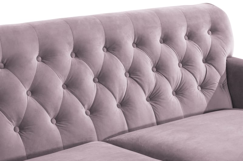 Howard Riviera Soffgrupp 3-sits + 2-sits Soffa + Fåtölj + Fotpall i Sammet - Lila - Möbler - Vardagsrum - Soffgrupper - Howard soffgrupp