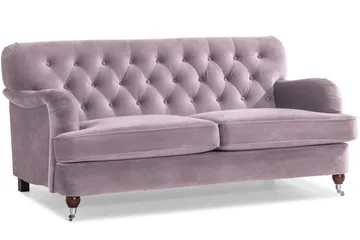 Howard Riviera Soffgrupp 3-sits + 2-sits Soffa + Fåtölj + Fotpall i Sammet - Lila - Möbler - Vardagsrum - Soffgrupper - Howard soffgrupp