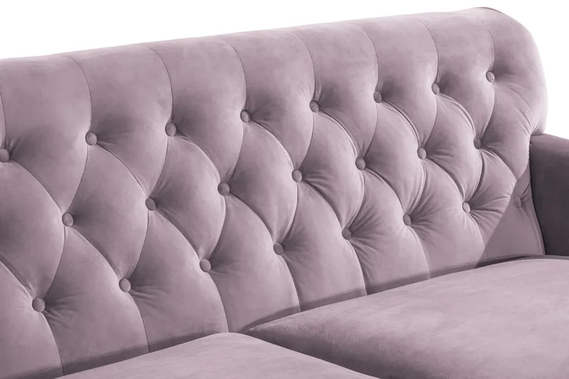 Howard Riviera Soffgrupp 3-sits + 2-sits Soffa + Fåtölj + Fotpall i Sammet - Lila - Möbler - Vardagsrum - Soffgrupper - Howard soffgrupp
