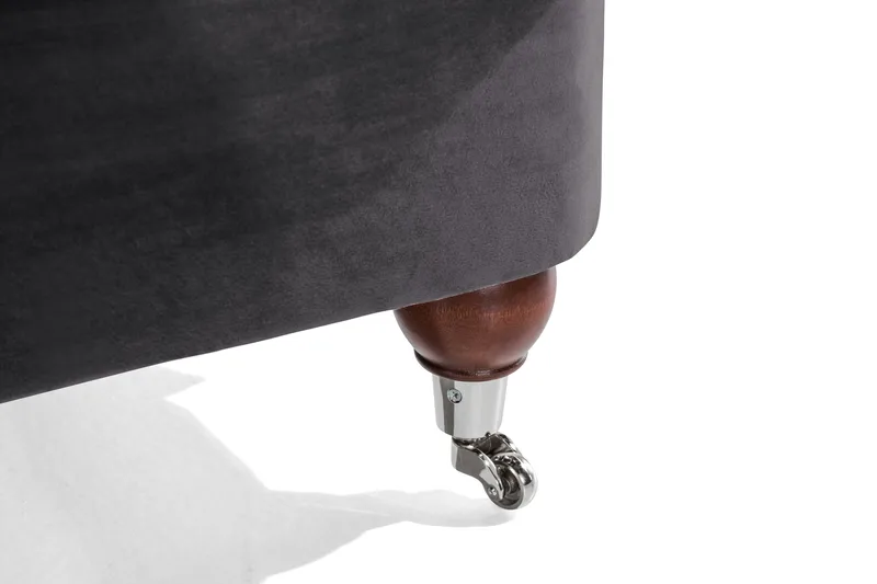 Howard Riviera Soffgrupp 3-sits + 2-sits Soffa + Fåtölj + Fotpall i Sammet - Mörkgrå - Möbler - Vardagsrum - Soffgrupper - Howard soffgrupp