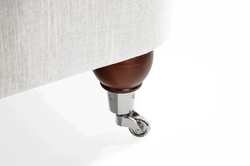 Howard Riviera Soffgrupp Svängd 3-sits + 2-sits Soffa + Fåtölj + Fotpall i Tyg - Ljusgrå - Möbler - Vardagsrum - Soffgrupper - Howard soffgrupp