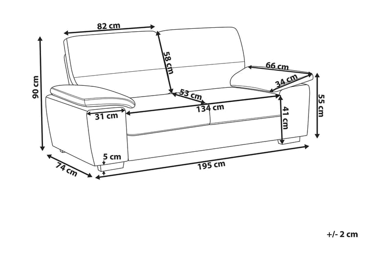 JAKUSZ Soffgrupp 2-Sits + 3-Sits Konstläder Beige - Möbler - Vardagsrum - Soffgrupper - Howard soffgrupp