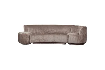 Soffgrupp Kombi-Populär med Pouf - Taupe - Möbler - Vardagsrum - Soffor - 3-sits soffor